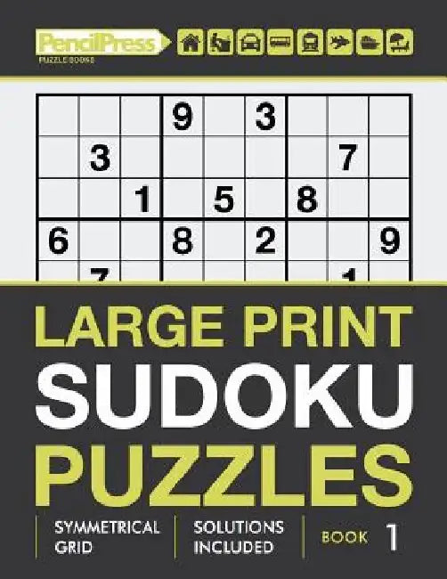 Large Print Sudoku Puzzles Book 1 by Adults Activity Books