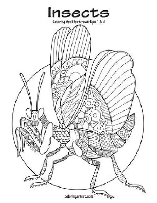 Insects Coloring Book for Grown-Ups 1 & 2 by Nick Snels
