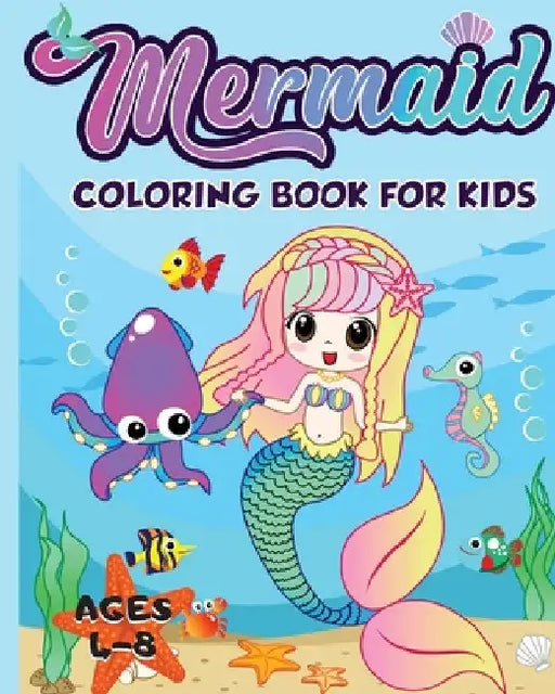 Mermaid Coloring Book for Kids Ages 4-8: 40 Unique and Beautiful Mermaid Coloring Pages (Children's Books Gift Ideas) by Amazing Activity Press