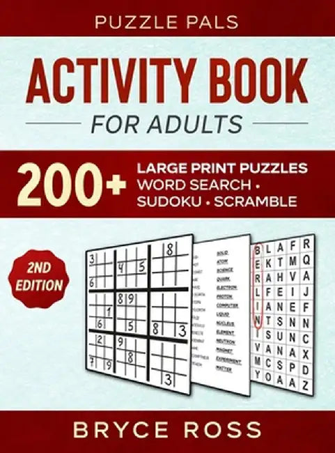 Activity Book For Adults: 200+ Large Print Puzzles by Puzzle Pals