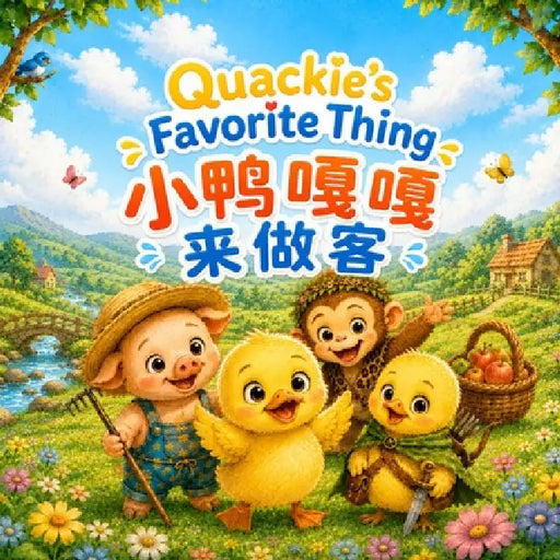 Quackie's Favorite Thing 小鸭嘎嘎来做客！: Libby, Gobo, & Milo in Happy Valley - Original, Warm and Si by Charlotte Chang, Paul Chase