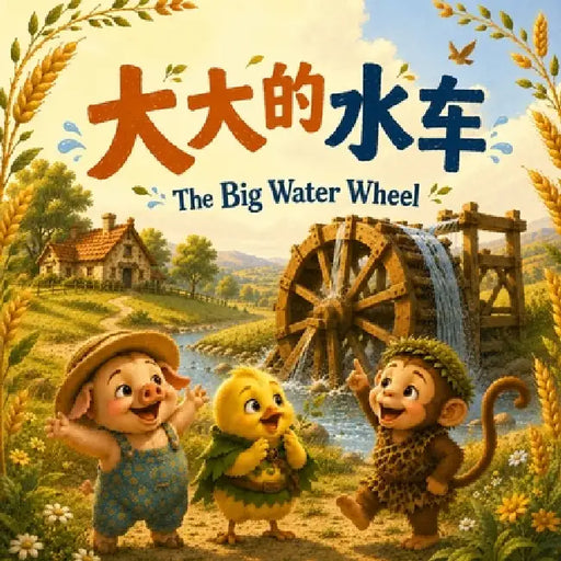 The Big Water Wheel 大大的水车: Libby, Gobo, & Milo in Happy Valley - Original Stories about Teamwork, Hard work, and Ne by Charlotte Chang, Paul Chase