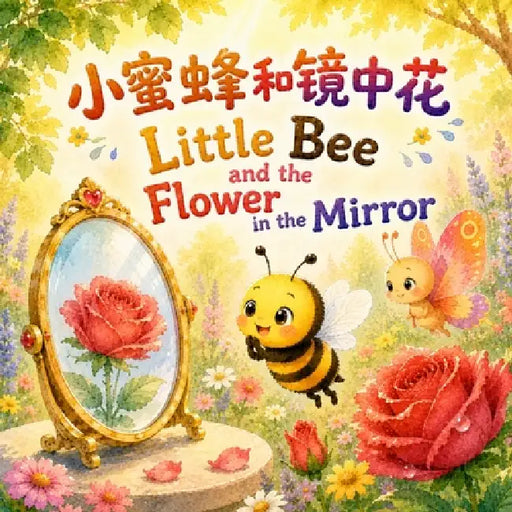 Little Bee and the Flower in the Mirror 小蜜蜂和镜中花: A Bilingual Whimsical Rhyming Picture Book About Cur by Charlotte Chang, Paul Chase