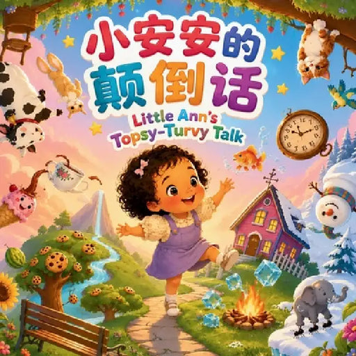 Little Ann's Topsy-Turvy Talk 小安安的颠倒话: A Silly Bilingual Rhyming Picture Book About Upside-Down Words by Charlotte Chang, Paul Chase