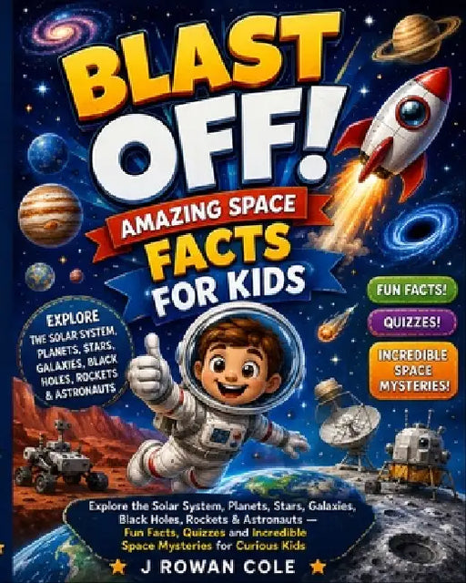BLAST OFF! Amazing Space Facts for Kids Explore the Solar System, Planets, Stars, Galaxies, Black Holes, Rockets & Astronauts - Fun Facts, Quizzes and by J. Rowan Cole