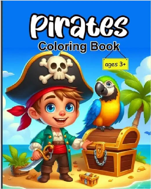 Pirates Coloring Book: A Swashbuckling Coloring Adventure for Kids Ages 3+ by &. Co, Rainbow Scribbles