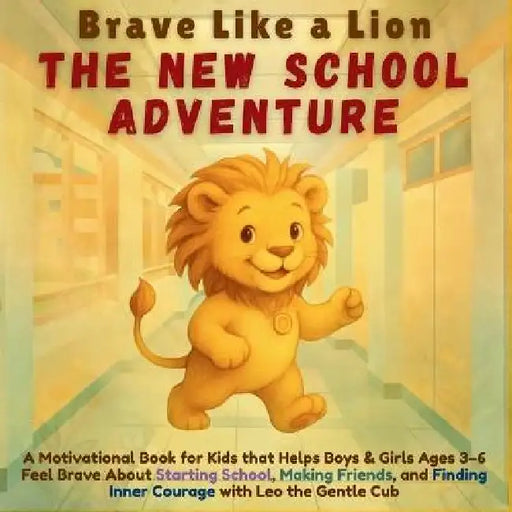 Brave Like a Lion - The New School Adventure: A Motivational Story for Kids that Helps Boys & Girls Aged 3-6 About Starting School, Making Friends, an by Aria Capri Publishing, Mauricio Vasquez
