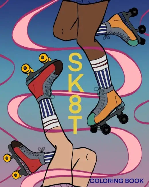 Sk8t Coloring Book: ROLLER SKATE LOVERS Design & Color beautifully illustrated quad skates templates by Kristen Gallacher, 1. Kanvas