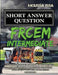 Frcem Intermediate: SHORT ANSWER QUESTION (2018 Edition, Black & White) by Moussa Issa