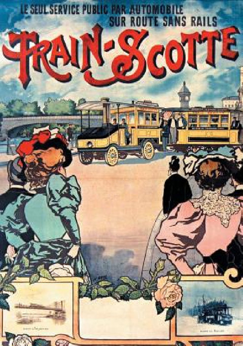 Carnet Blanc, Affiche Train-Scotte Automobile by Henri Gray