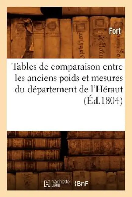 Tables de Comparaison Entre Les Anciens Poids Et Mesures Du Département de l'Héraut (Éd.1804) by Fort