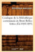 Catalogue de la Bibliothèque Communale de Brest. Belles-Lettres (Éd.1889-1893) by Bibliothèque Municipale