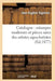 Catalogue: Estampes Modernes Et Pièces Rares Des Artistes Aqua-Fortistes, La Plupart Papier: Japonais Et Avant La Lettre: Bracquemont, Chapelain, Chif by Jean-Eugène Vignères