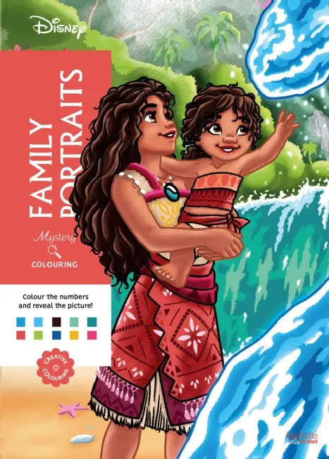 Mystery Colouring - Family Portraits: Reveal iconic Disney characters with colour by number by Alexandre Karam