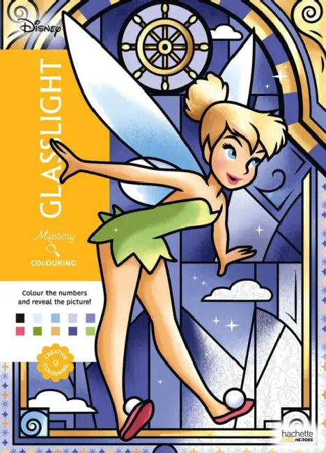 Mystery Colouring - Glasslight: Reveal iconic Disney characters with colour by number by William Bal