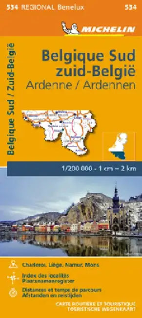 Michelin Map Belgium: South, Ardenne 534 by Michelin