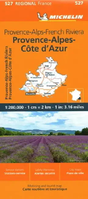 France: Provence-Alps-French Riviera Map 527 by Michelin