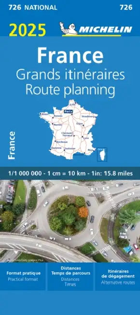 France Route Planning 2025  Michelin National Map 726