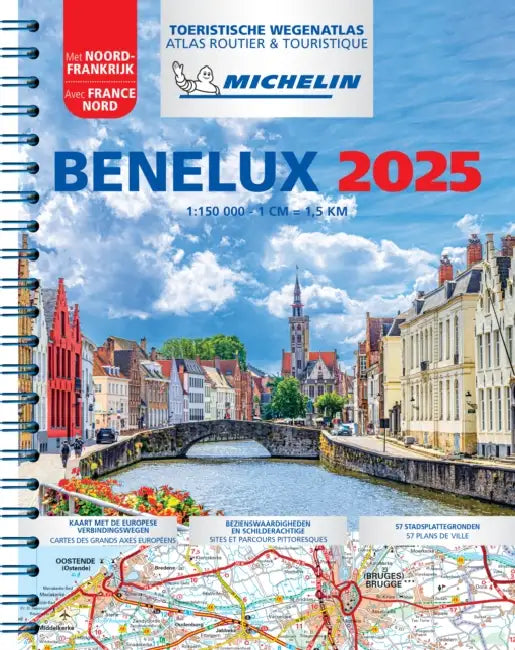 Benelux 2025  Tourist And Motoring Atlas A4spiral