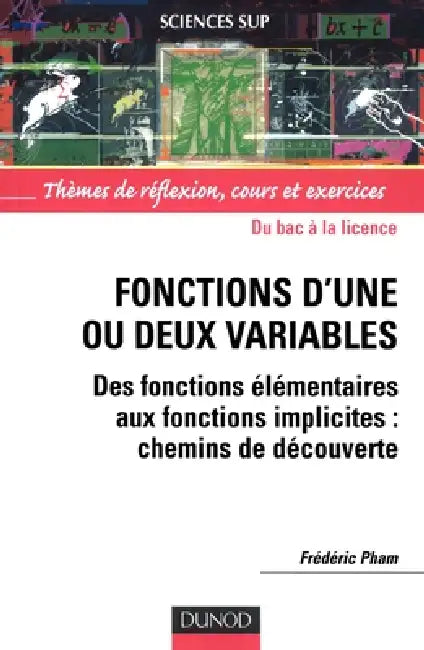 Fonctions d'une ou deux variables: Des fonctions élémentaires aux fonctions implicites: chemins de découverte. by Frédéric Pham