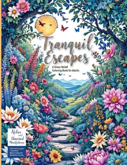 Nature-Themed Adult Coloring Book Tranquil Escapes: Relax and Unwind with Mindfulness adult coloring pages - Inspired by Nature Scenes and Meditative by Evelyn Sage