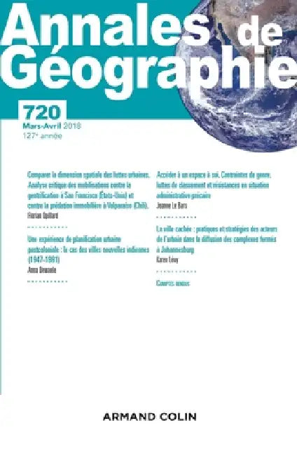 Annales de géographie - N°720 2/2018: Varia by Collectif