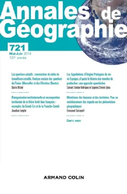 Annales de géographie - N°721 3/2018 Varia: Varia by Collectif