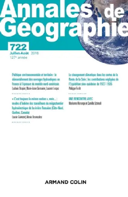 Annales de géographie - N°722 4/2018 Varia: Varia by Collectif