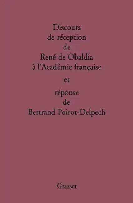 Discours de Reception by Sans Auteur