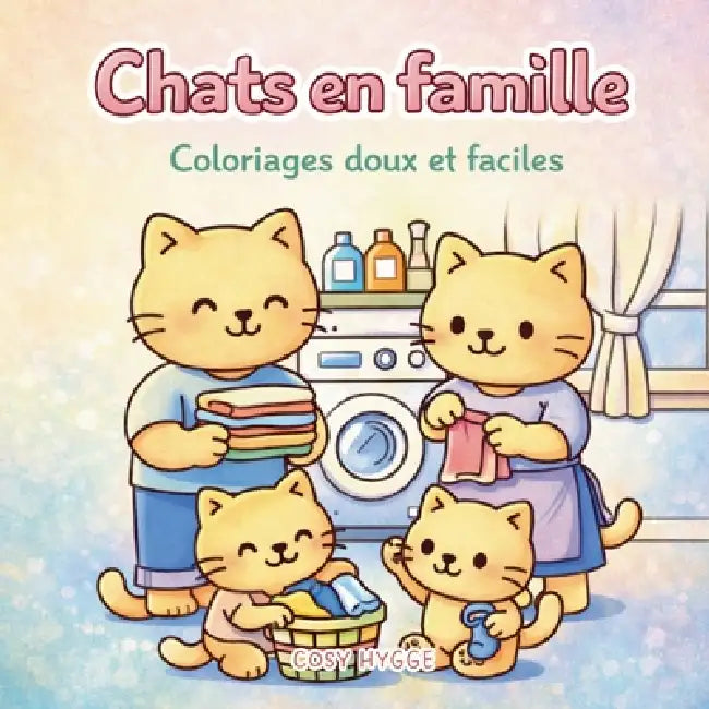 Chats en famille: Coloriages doux et faciles by Cosy Hygge