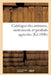 Catalogue des animaux, instruments et produits agricoles by Collectif