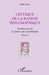 Critique de la raison philosophique: Troisième partie. La preuve par la psychologie Tome 4 by Emile Jalley