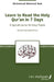 Learn to Read the Holy Qur'an in 7 Days: A special course for busy people by Bensaid Bah Alpha Mahmoud
