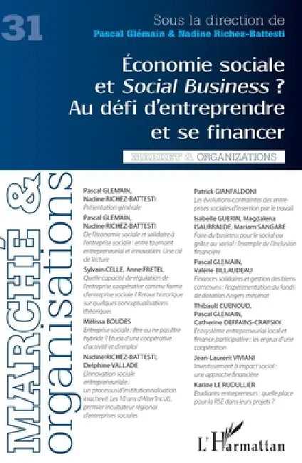 Economie sociale et Social Business ?: Au défi d'entreprendre et se financer by Dimitri Uzunidis