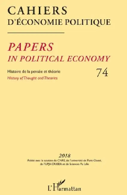 Cahiers d'économie politique 74: Histoire de la pensée en théorie by Mardellat Patrick