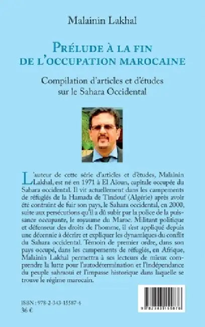Prélude à la fin de l'occupation marocaine (en arabe): Compilation d'articles et d'études sur le Sahara Occidental by Lakhal Malainin