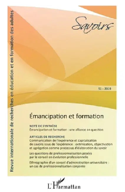 Émancipation et formation by Philippe Carré