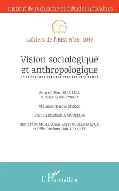Vision sociologique et anthropologique by Zeinabou Ahmadou Tounkara
