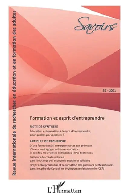 Formation et esprit d'entreprendre by Philippe Carré
