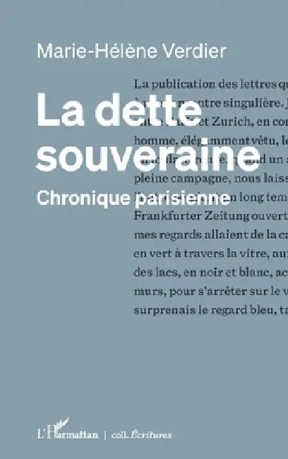La dette souveraine: Chronique parisienne by Marie-Hélène Verdier