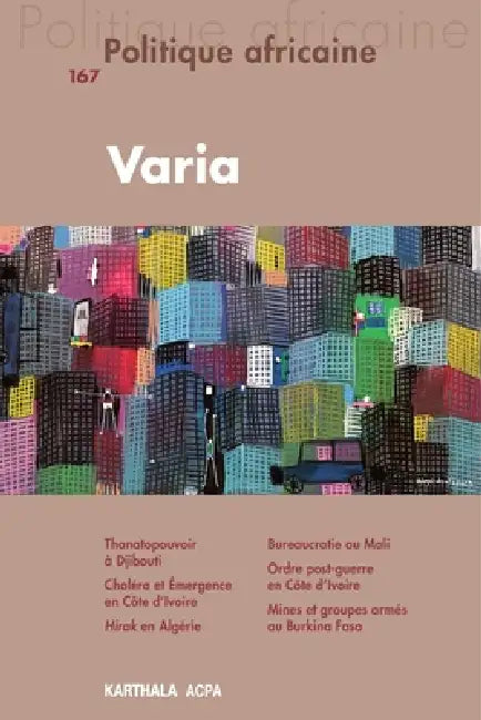 Politique africaine N-167. Varia