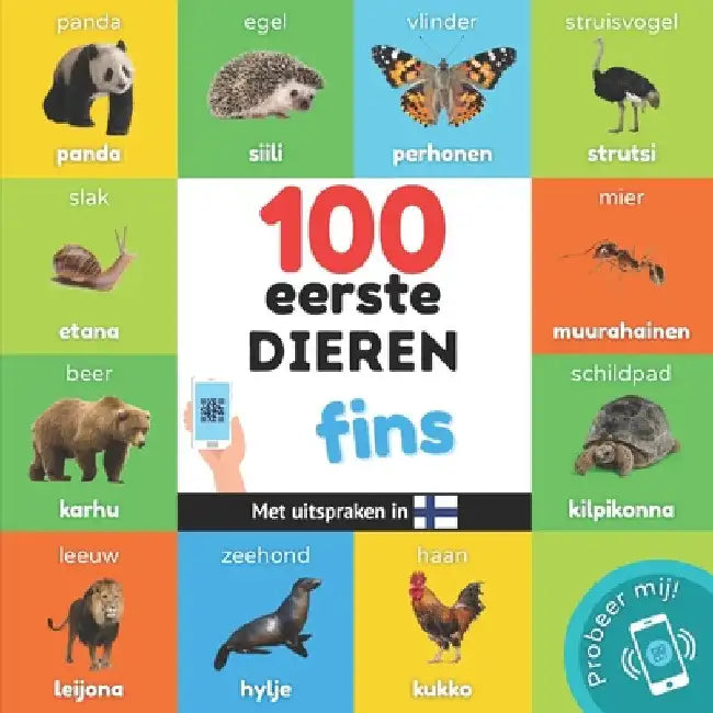 100 eerste dieren in het fins: Tweetalig fotoboek for kinderen: nederlands / fins met uitspraken by Yukismart