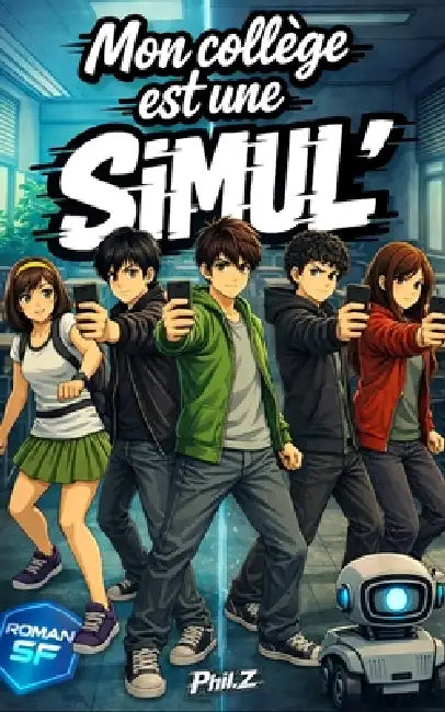 Mon collège est un simul': Roman illustré d'aventure: Dystopie pour ados dès 10 ans. by 10 Sur Dys, Shortcut 90 Min, Phil Z
