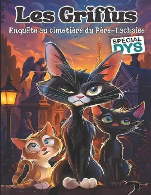 Les Griffus, enquête au cimetière du Père Lachaise.: Édition adaptée DYS (dyslexie) - Roman jeunesse illustré - Lecture facile 8-12 ans - Une aventure by 10 Sur Dys, Jeanne Lesage
