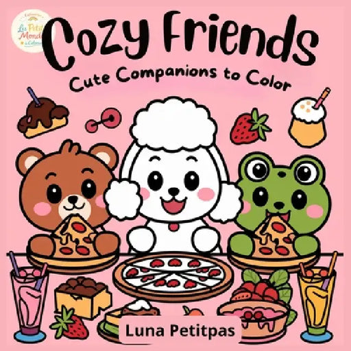 Cozy Friends: Cute Companions to Color - A Coloring Book for Kids Ages 5-8 by Luna Petitpas