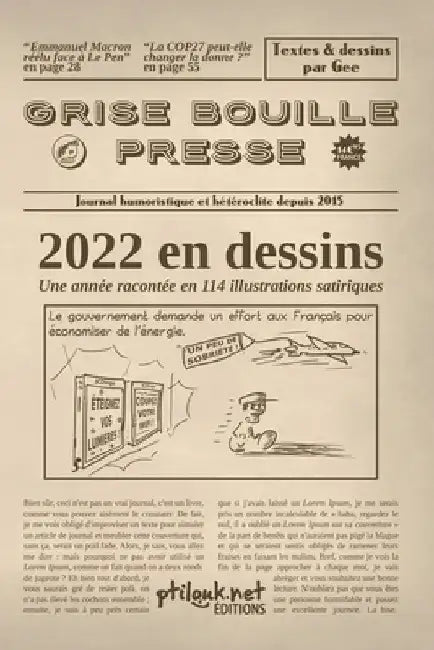 2022 en dessins: Grise Bouille Presse by Gee