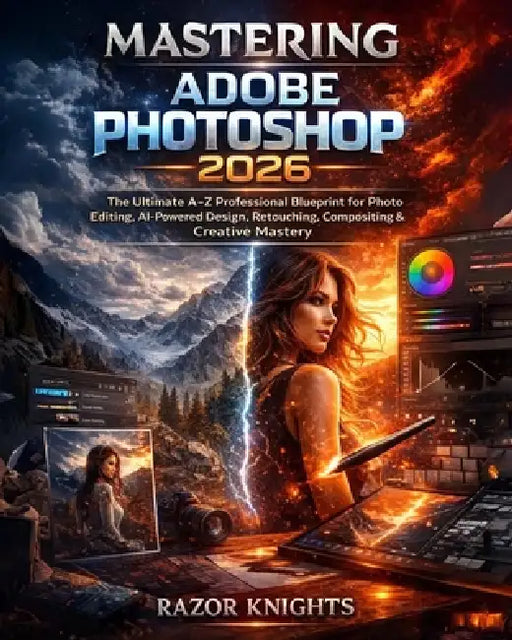 Mastering Adobe Photoshop 2026: The Ultimate A-Z Professional Blueprint for Photo Editing, AI-Powered Design, Retouching, Compositing & Creative Maste by Razor Knights