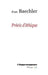 Précis d'éthique by Jean Baechler