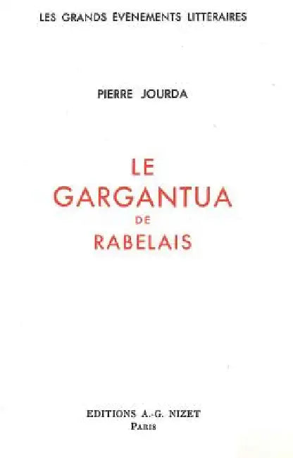 Le Gargantua de Rabelais by Pierre Jourda