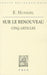 Edmund Husserl: Sur Le Renouveau: Cinq Articles by Vrin